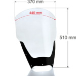 TDM900 dark gray tourist motorcycle windshield-wymiara